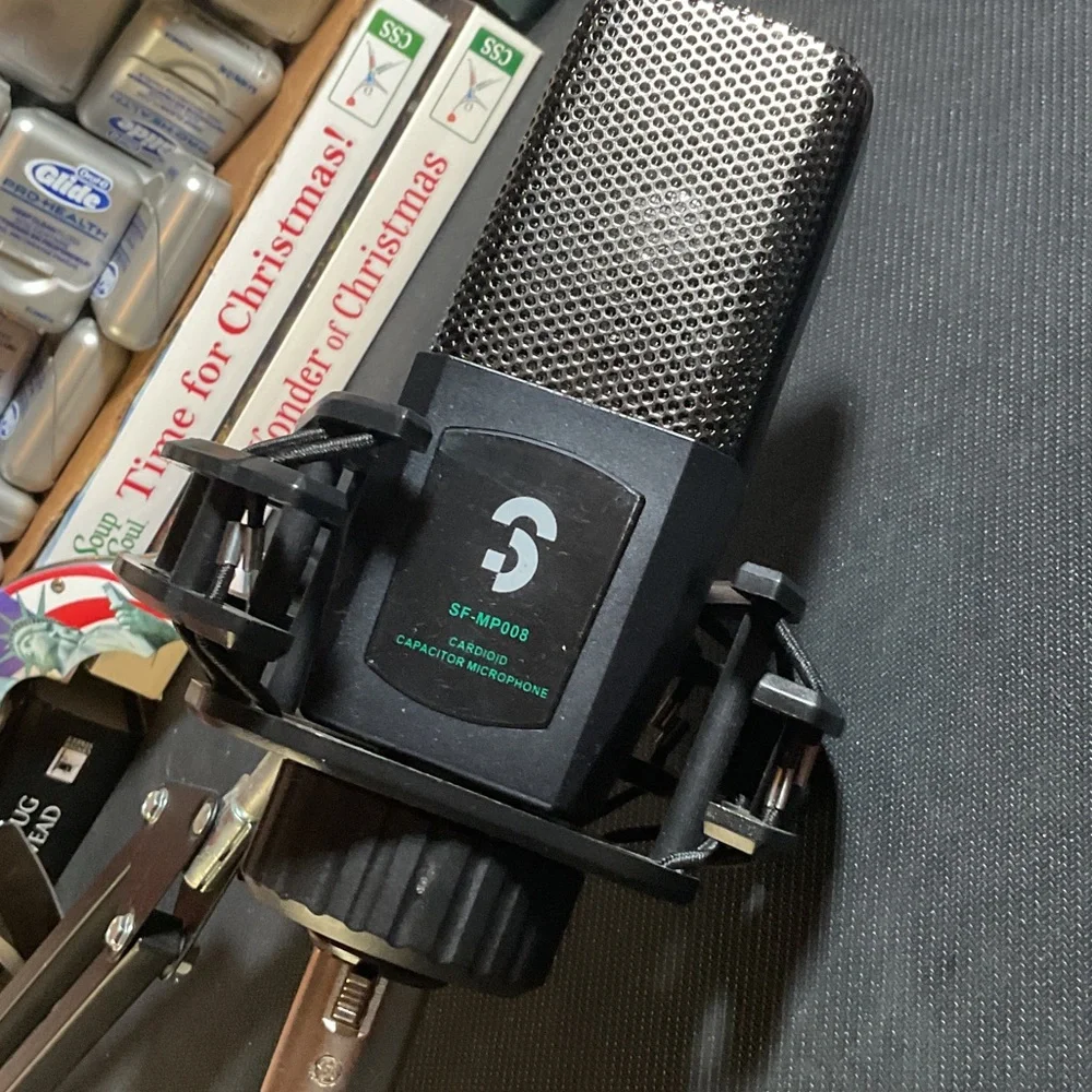 MP008 Black Condenser Microphone Professional Grade